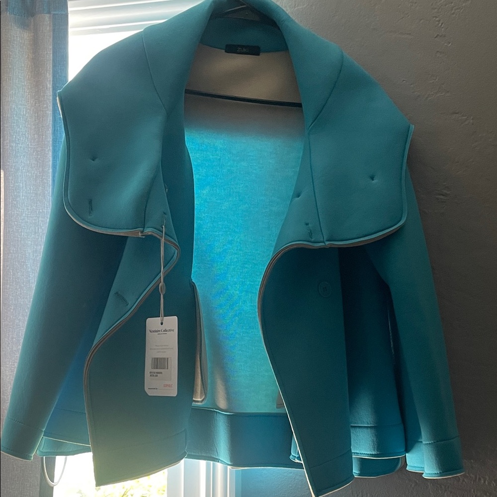 Elegant Teal Trench Coat